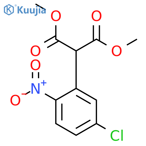 Propanedioic acid, 2-(5-chloro-2-nitrophenyl)-, 1,3-dimethyl ester structure