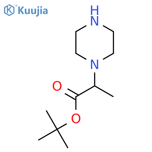 Tert-butyl 2-(piperazin-1-yl)propanoate structure