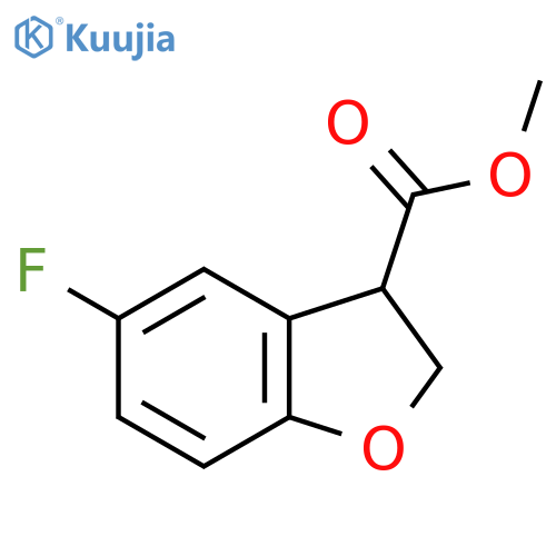 Methyl 5-fluoro-2,3-dihydro-1-benzofuran-3-carboxylate structure