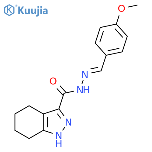 N'-(1E)-(4-methoxyphenyl)methylidene-4,5,6,7-tetrahydro-1H-indazole-3-carbohydrazide structure