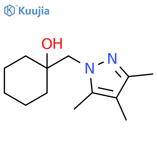 1-(3,4,5-trimethyl-1H-pyrazol-1-yl)methylcyclohexan-1-ol structure