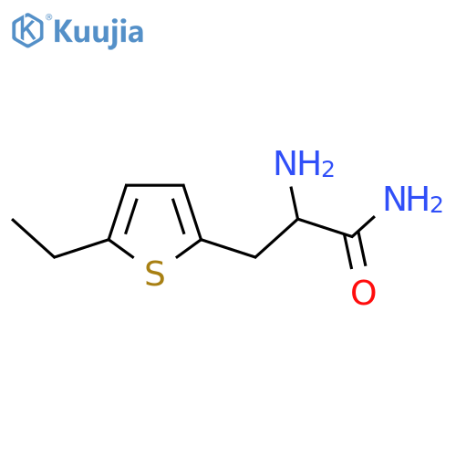2-amino-3-(5-ethylthiophen-2-yl)propanamide structure