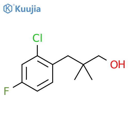 3-(2-chloro-4-fluorophenyl)-2,2-dimethylpropan-1-ol structure