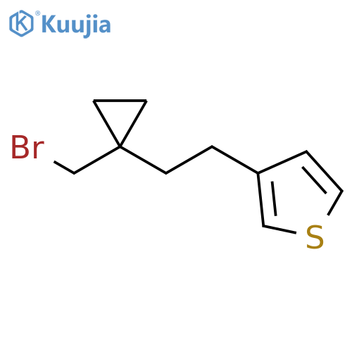 Thiophene, 3-[2-[1-(bromomethyl)cyclopropyl]ethyl]- structure