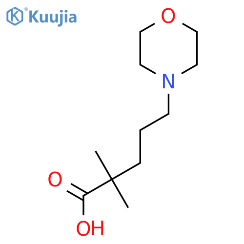 2,2-dimethyl-5-(morpholin-4-yl)pentanoic acid structure