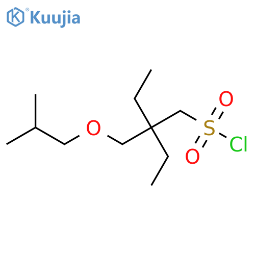 2-ethyl-2-(2-methylpropoxy)methylbutane-1-sulfonyl chloride structure