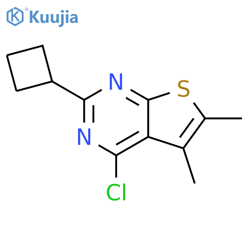 4-chloro-2-cyclobutyl-5,6-dimethylthieno2,3-dpyrimidine structure
