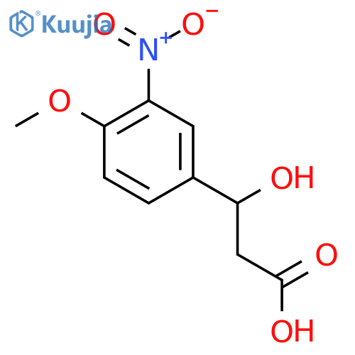 3-hydroxy-3-(4-methoxy-3-nitrophenyl)propanoic acid structure