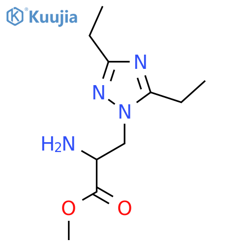 methyl 2-amino-3-(diethyl-1H-1,2,4-triazol-1-yl)propanoate structure