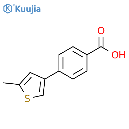 4-(5-methylthiophen-3-yl)benzoic acid structure
