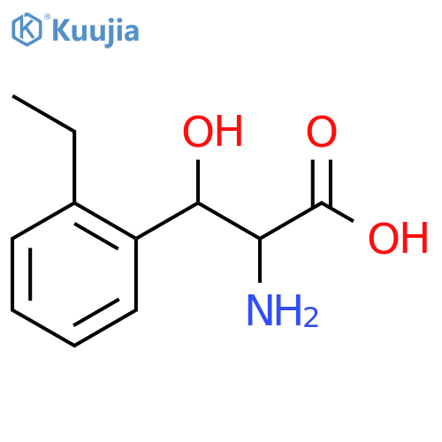 2-amino-3-(2-ethylphenyl)-3-hydroxypropanoic acid structure
