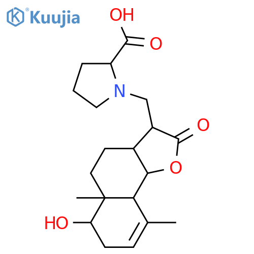 (+)-1-[(3R,3aS,5aR,6R,9bS)-6-Hydroxy-5a,9-dimethyl-2-oxo-2,3,3a,4,5,5a,6,7,9a,9b-decahydronaphtho[1,2-b]furan-3-ylmethyl]pyrrolidine-2(S)-carboxylic acid structure