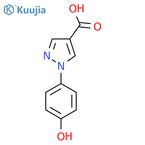 1-(4-Hydroxyphenyl)-1h-pyrazole-4-carboxylic acid structure
