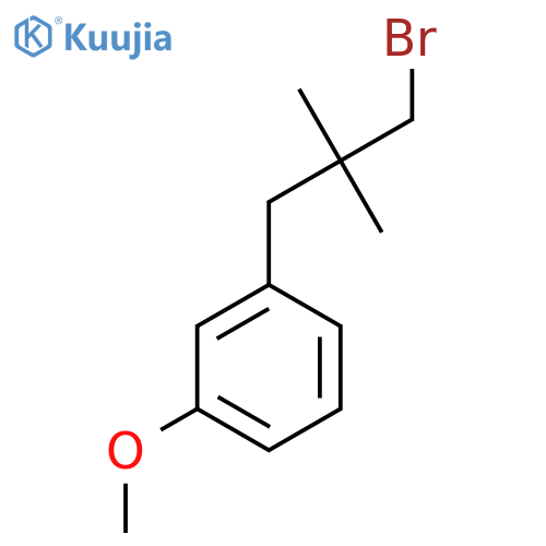 1-(3-bromo-2,2-dimethylpropyl)-3-methoxybenzene structure