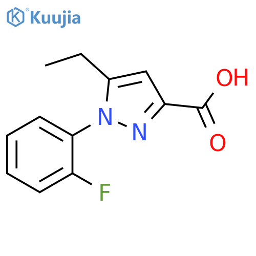 5-ethyl-1-(2-fluorophenyl)-1H-pyrazole-3-carboxylic acid structure