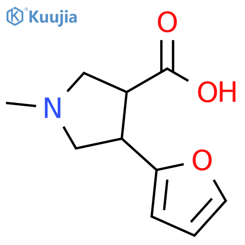 4-(furan-2-yl)-1-methylpyrrolidine-3-carboxylic acid structure