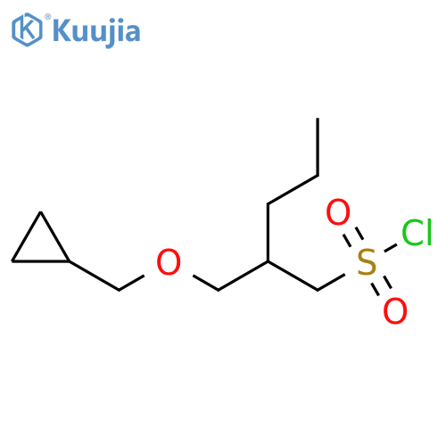 2-(cyclopropylmethoxy)methylpentane-1-sulfonyl chloride structure