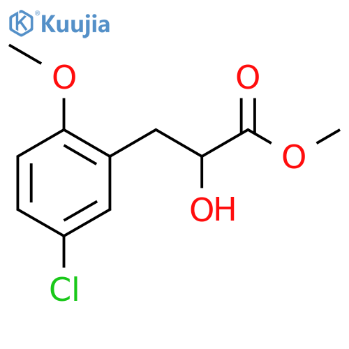 methyl 3-(5-chloro-2-methoxyphenyl)-2-hydroxypropanoate structure