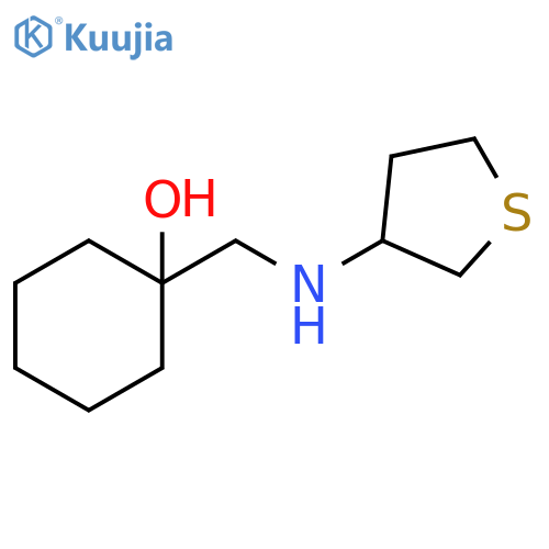 1-{(thiolan-3-yl)aminomethyl}cyclohexan-1-ol structure