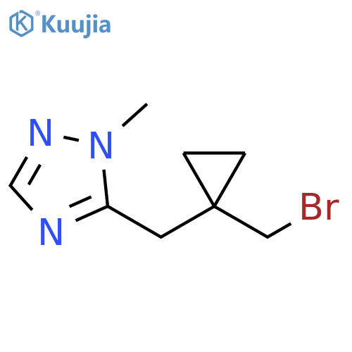 1H-1,2,4-Triazole, 5-[[1-(bromomethyl)cyclopropyl]methyl]-1-methyl- structure