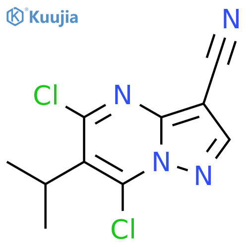 5,7-Dichloro-6-isopropylpyrazolo[1,5-a]pyrimidine-3-carbonitrile structure