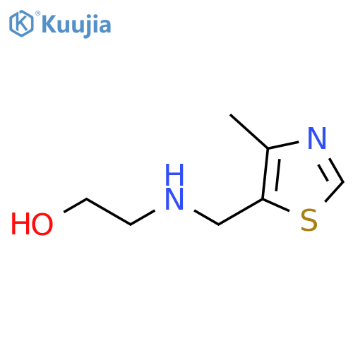 2-{(4-methyl-1,3-thiazol-5-yl)methylamino}ethan-1-ol structure
