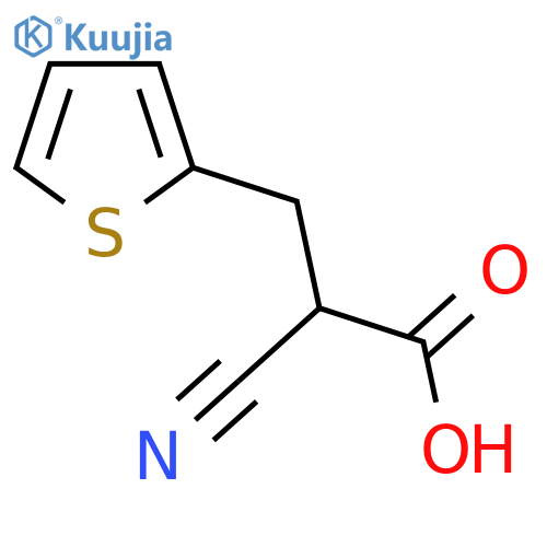 2-Cyano-3-(2-thienyl)propanoic Acid structure