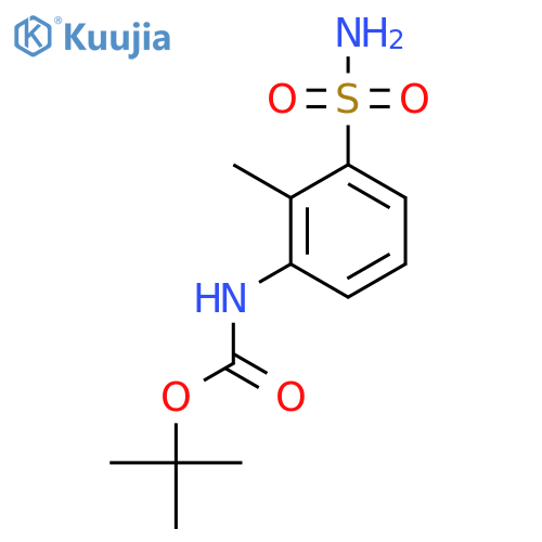 Tert-butyl (2-methyl-3-sulfamoylphenyl)carbamate structure