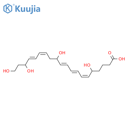 5,12,18,20-Tetrahydroxy-6,8,10,14,16-eicosapentaenoic acid; (5S,6Z,8E,10E,12R,14Z,16E,18R)-form structure