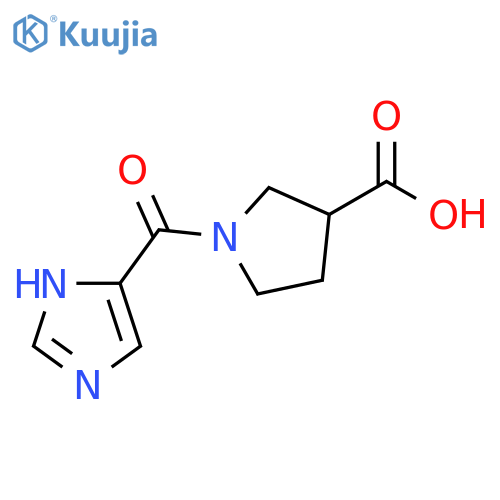 1-(1H-imidazole-5-carbonyl)pyrrolidine-3-carboxylic acid structure