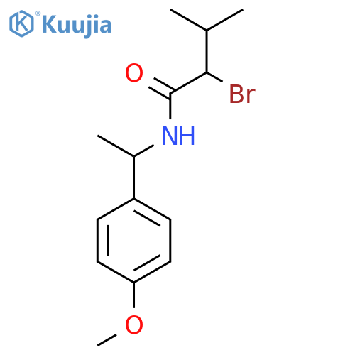 2-bromo-N-[1-(4-methoxyphenyl)ethyl]-3-methylbutanamide structure