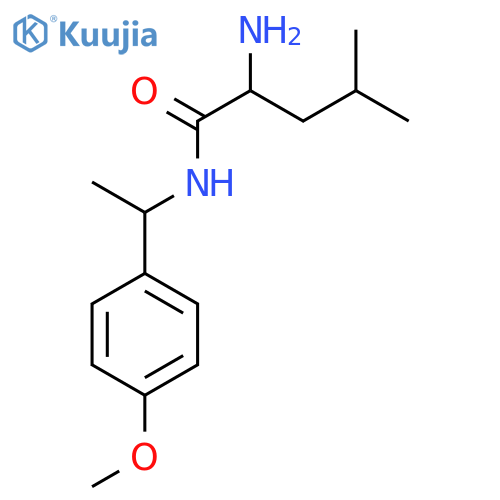 2-amino-N-[1-(4-methoxyphenyl)ethyl]-4-methylpentanamide structure