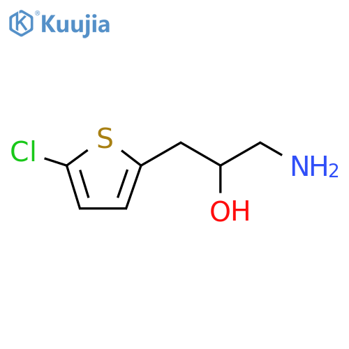 1-amino-3-(5-chlorothiophen-2-yl)propan-2-ol structure