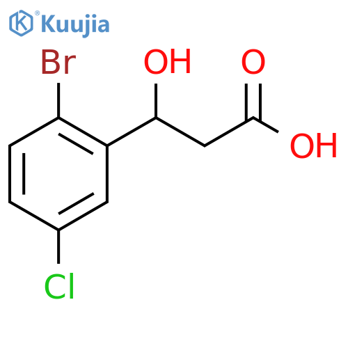 3-(2-bromo-5-chlorophenyl)-3-hydroxypropanoic acid structure