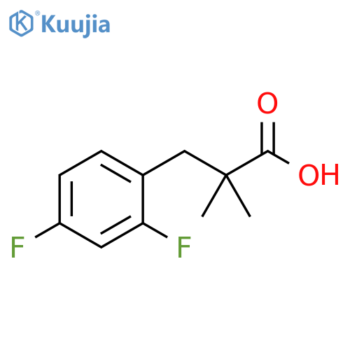 3-(2,4-difluorophenyl)-2,2-dimethylpropanoic acid structure