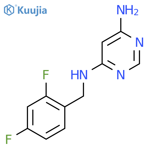 N4-(2,4-Difluorobenzyl)pyrimidine-4,6-diamine structure