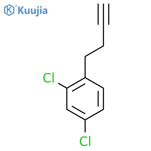 1-(but-3-yn-1-yl)-2,4-dichlorobenzene structure