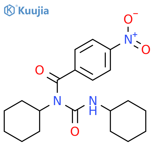 Benzamide, N-cyclohexyl-N-[(cyclohexylamino)carbonyl]-4-nitro- structure