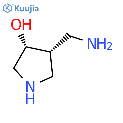 rac-(3R,4R)-4-(aminomethyl)pyrrolidin-3-ol structure