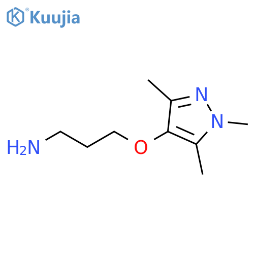 1-Propanamine, 3-[(1,3,5-trimethyl-1H-pyrazol-4-yl)oxy]- structure
