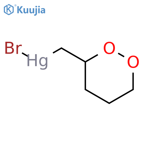 Mercury, bromo(1,2-dioxan-3-ylmethyl)- structure