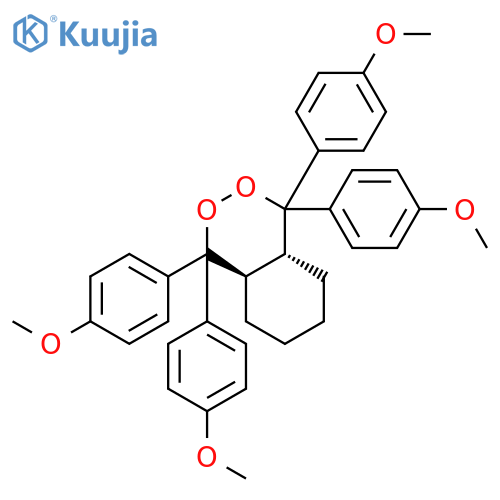 2,3-Benzodioxin, octahydro-1,1,4,4-tetrakis(4-methoxyphenyl)-, trans- structure