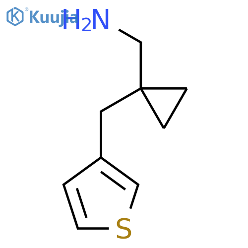 {1-(thiophen-3-yl)methylcyclopropyl}methanamine structure