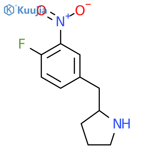 2-(4-fluoro-3-nitrophenyl)methylpyrrolidine structure