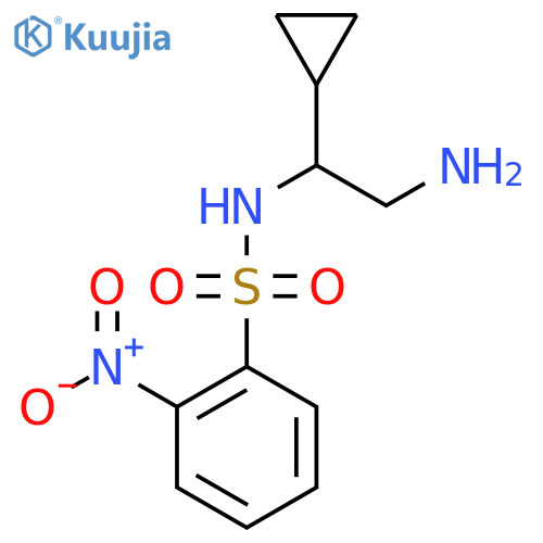 N-(2-amino-1-cyclopropylethyl)-2-nitrobenzene-1-sulfonamide structure