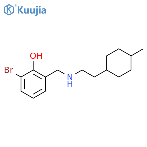 2-bromo-6-({2-(4-methylcyclohexyl)ethylamino}methyl)phenol structure