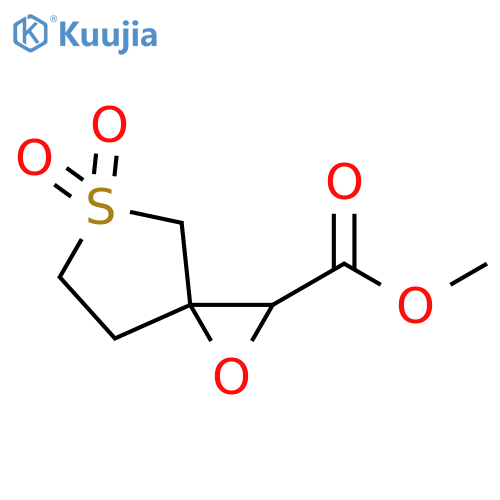 1-Oxa-5-thiaspiro[2.4]heptane-2-carboxylic acid, methyl ester, 5,5-dioxide structure