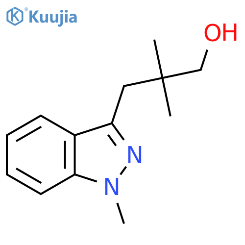 2,2-dimethyl-3-(1-methyl-1H-indazol-3-yl)propan-1-ol structure