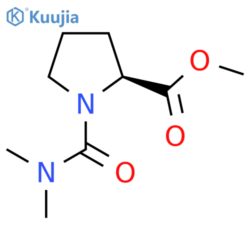 Methyl (2S)-1-(dimethylcarbamoyl)pyrrolidine-2-carboxylate structure