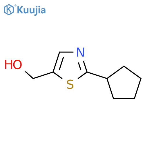 (2-Cyclopentylthiazol-5-yl)methanol structure